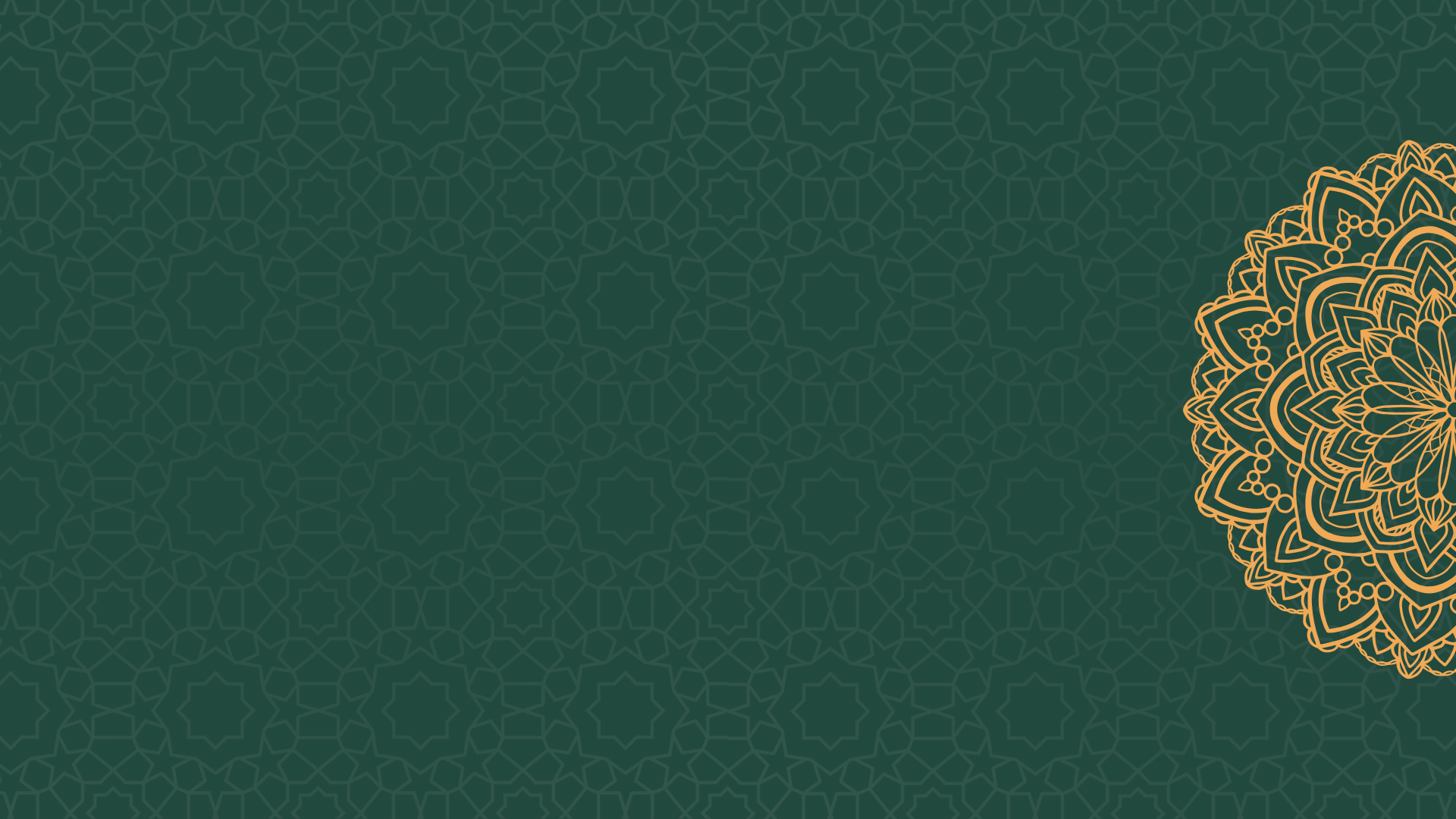 green and gold islam pattern